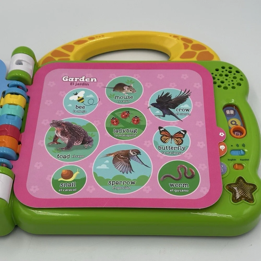 LeapFrog 100 Animals Electronic Bilingual (English/Spanish) Book - Green